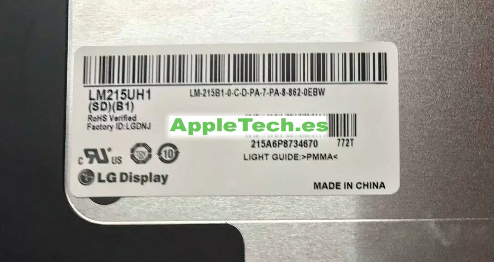 Pantalla LCD Completa Apple iMac A1418 21.5″ 3.1GHz Core i5 Late 2015 MK452LL/A Apple iMac A1418 21.5″ 3.3GHz Core i7 Late 2015 MK452LL/A