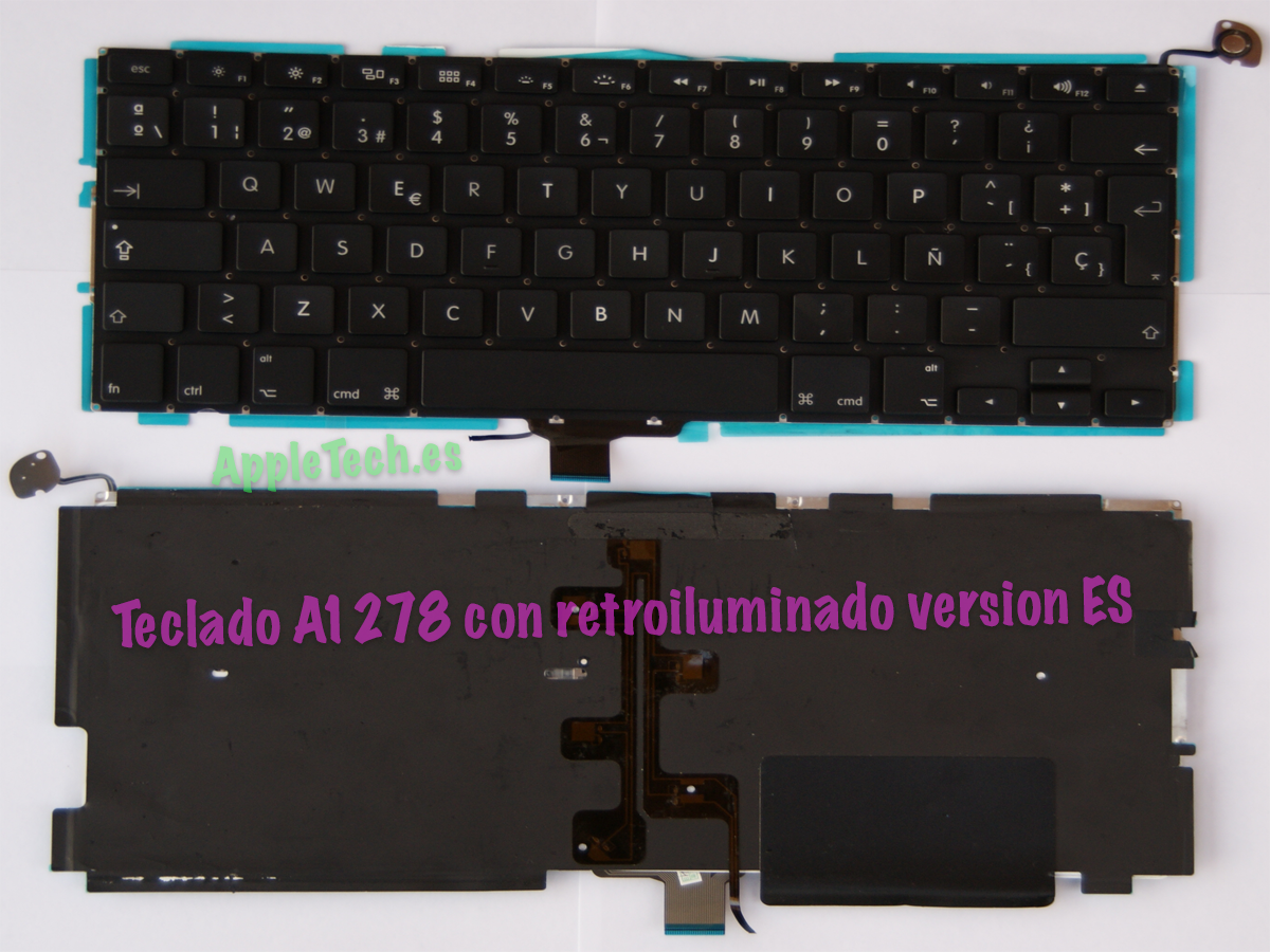 Teclado retroiluminado para MacBook Pro 13″ A1278 Version ES
