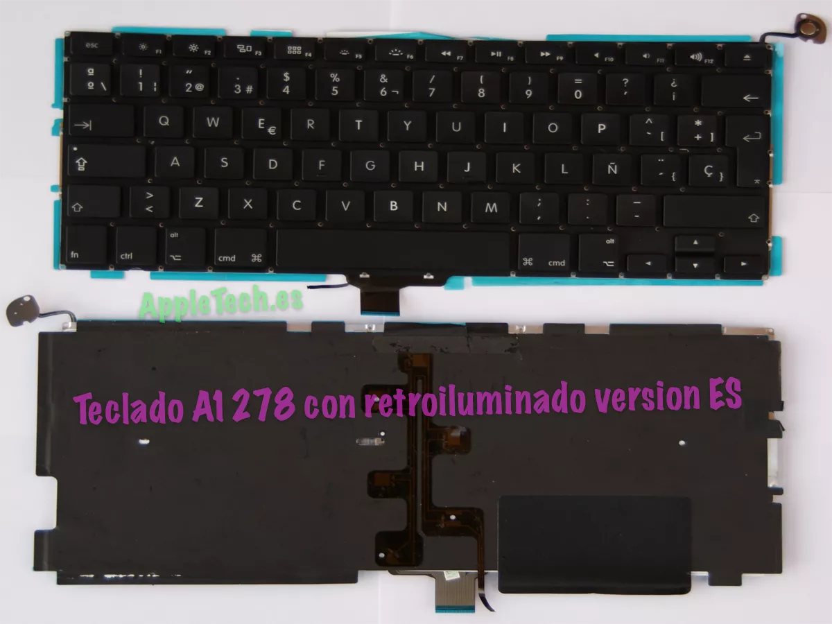Teclado retroiluminado para MacBook Pro 13″ A1278 Version ES