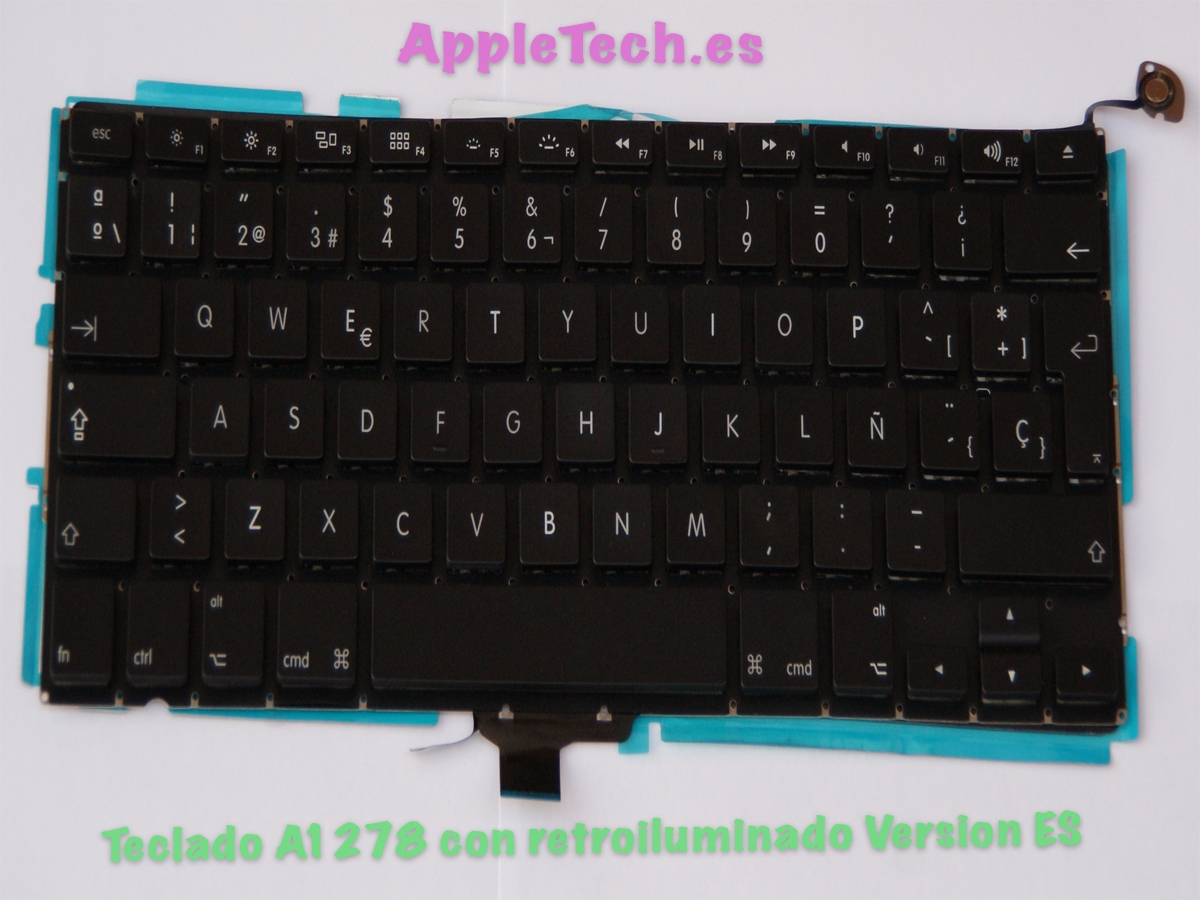 Teclado retroiluminado para MacBook Pro 13″ A1278 Version ES