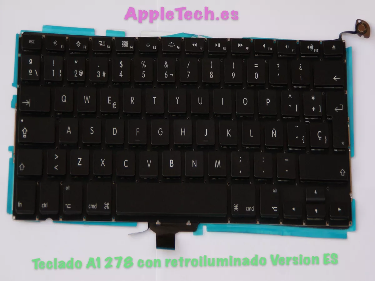 Teclado retroiluminado para MacBook Pro 13″ A1278 Version ES