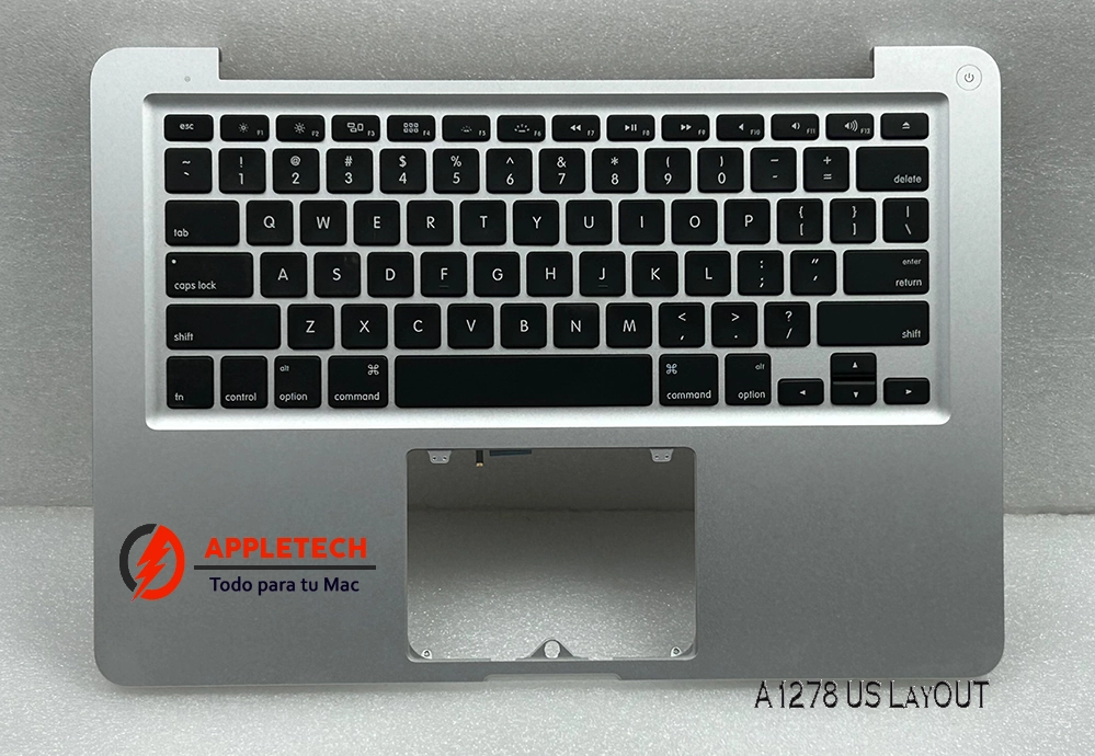 Parte Superior de Aluminio y Teclado para el MacBook Pro 13″ Unibody A1278 Version US